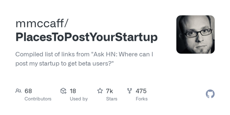 mmccaff/PlacesToPostYourStartup 源码下载与部署教程-源码站