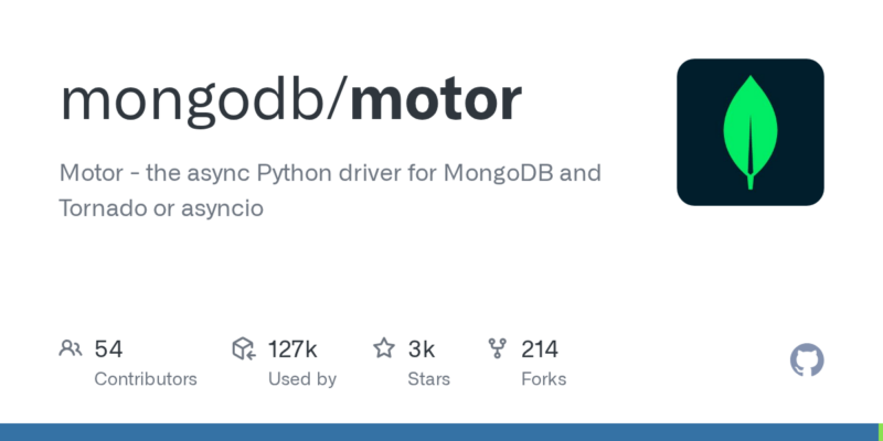 mongodb/motor 源码下载与部署教程-源码站