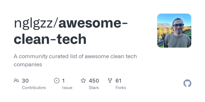 nglgzz/awesome-clean-tech 源码下载与部署教程-源码站