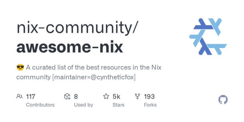 nix-community/awesome-nix 源码下载与部署教程-源码站