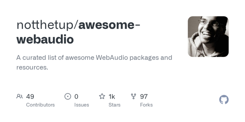 notthetup/awesome-webaudio 源码下载与部署教程-源码站