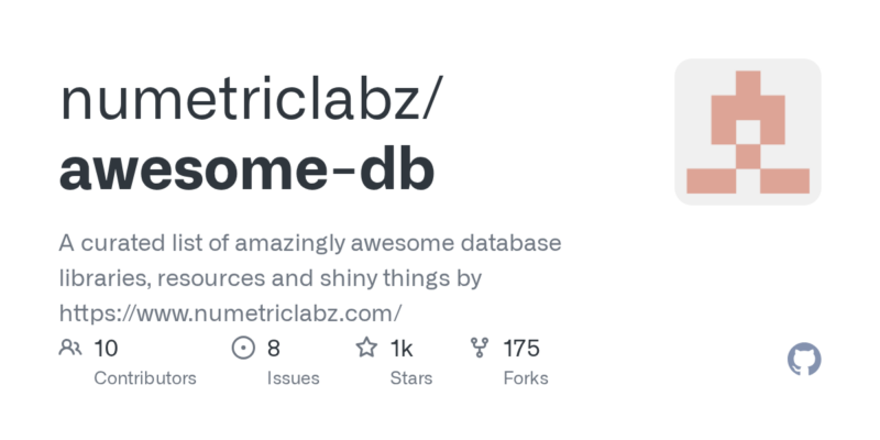 numetriclabz/awesome-db 源码下载与部署教程-源码站