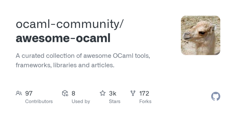 ocaml-community/awesome-ocaml 源码下载_部署教程_开源项目-源码站