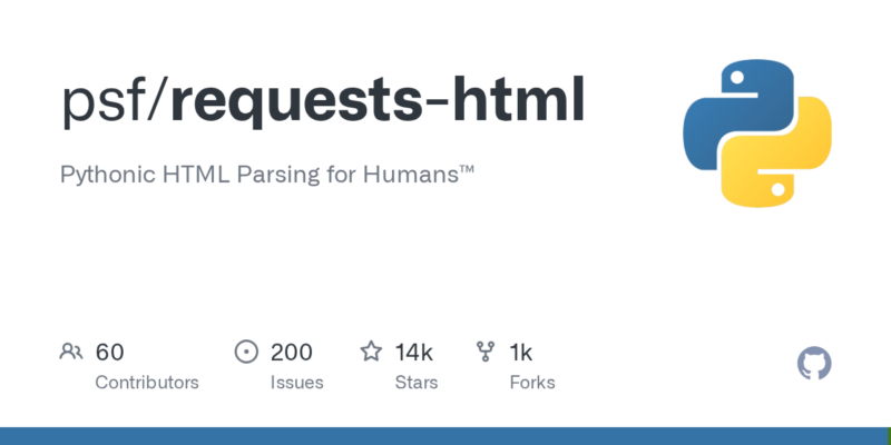 psf/requests-html 源码下载与部署教程-源码站