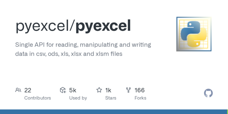 pyexcel/pyexcel 源码下载与部署教程-源码站