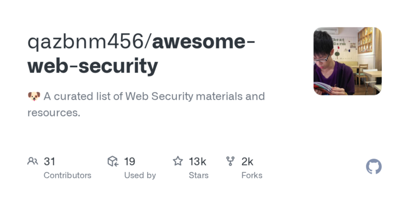qazbnm456/awesome-web-security 源码下载_部署教程_开源项目-源码站