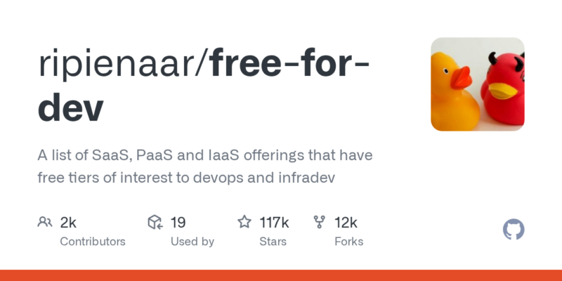 ripienaar/free-for-dev 源码下载与部署教程-源码站