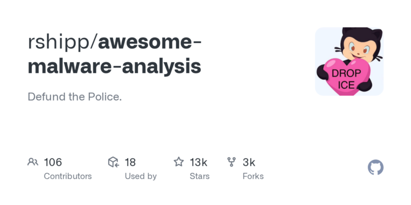 rshipp/awesome-malware-analysis 源码下载与部署教程-源码站