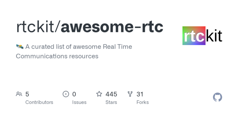rtckit/awesome-rtc 源码下载与部署教程-源码站