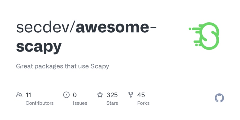 secdev/awesome-scapy 源码下载与部署教程-源码站