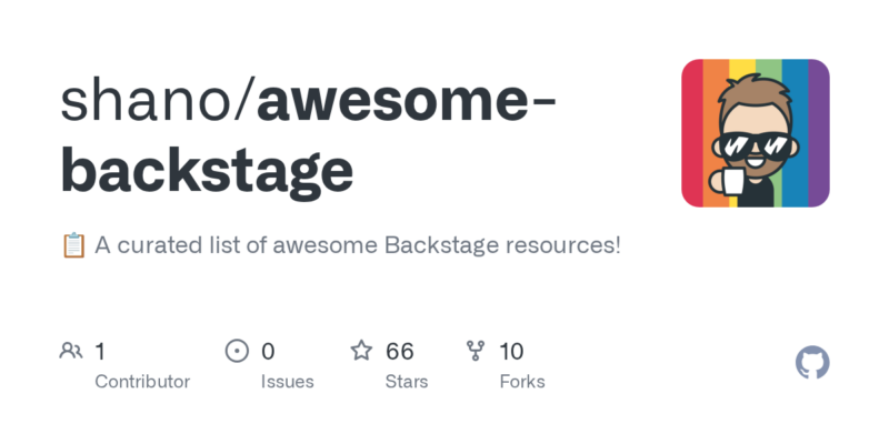 shano/awesome-backstage 源码下载与部署教程-源码站