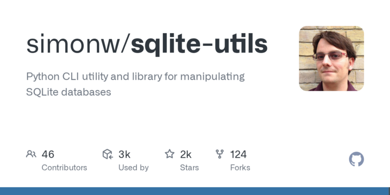 simonw/sqlite-utils 源码下载与部署教程-源码站