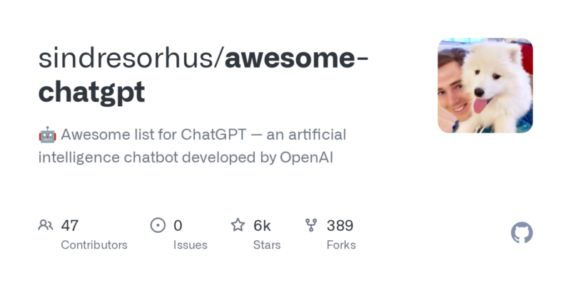 sindresorhus/awesome-chatgpt 源码下载与部署教程-源码站