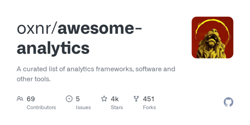 oxnr/awesome-analytics 源码下载_部署教程_开源项目-源码站
