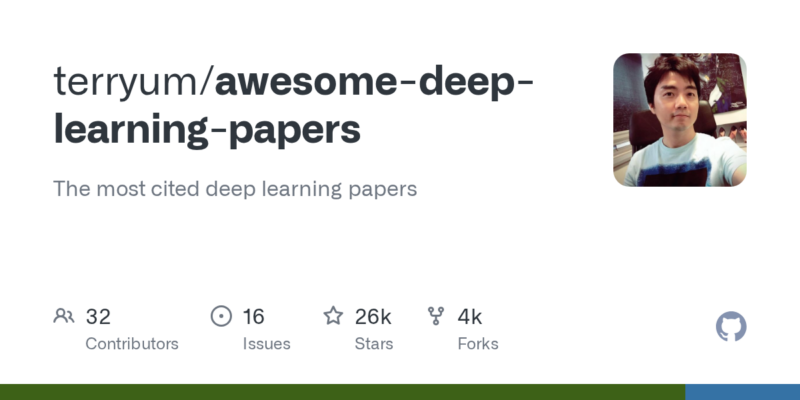 terryum/awesome-deep-learning-papers 源码下载与部署教程-源码站