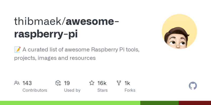 thibmaek/awesome-raspberry-pi 源码下载与部署教程-源码站