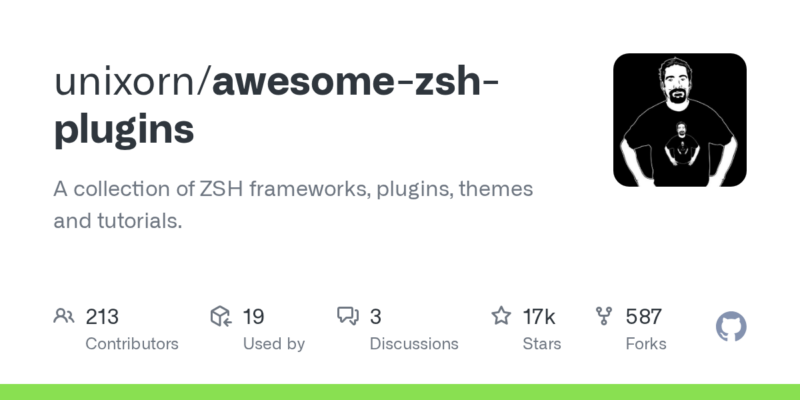 unixorn/awesome-zsh-plugins 源码下载与部署教程-源码站